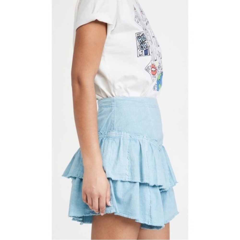 Ruffles In The Sand Denim Skirt - Picture 4 of 11